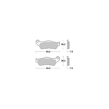 Plaquettes de Frein Avant SBS 671RSI Brembo/Braktec Sherco/KTM/HVA/GG Enduro Box