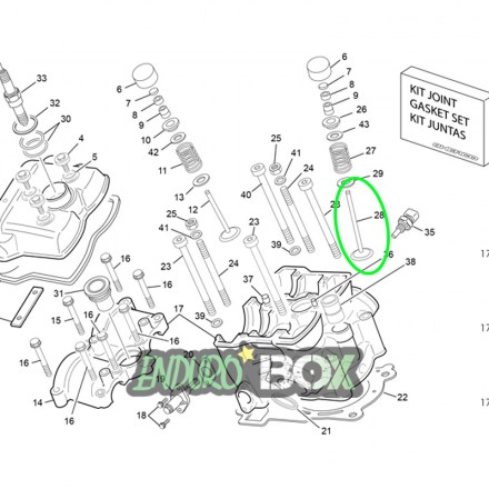 Soupape Admission SHERCO 250cc/300cc SEF 14-18 Enduro Box