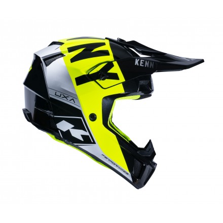 Casque KENNY Performance Black Neon Yellow Silver Enduro Box