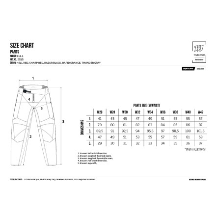 Pantalon 111.1 Rouge Enduro Box