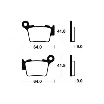 Plaquettes de Frein Arrière TECNIUM MO291 Brembo/Braktec Sherco/KTM/HVA/GG Enduro Box