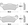 Plaquettes de Frein Avant SBS 671 SC Brembo/Braktec Sherco/KTM/HVA/GG Enduro Box