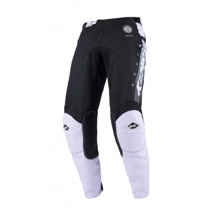 Pantalon KENNY Track Focus Noir et Blanc Enduro Box