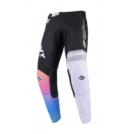 Pantalon KENNY Track Focus Noir et Rose Enduro Box