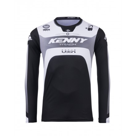 Maillot KENNY Track Focus Noir et Blanc Enduro Box