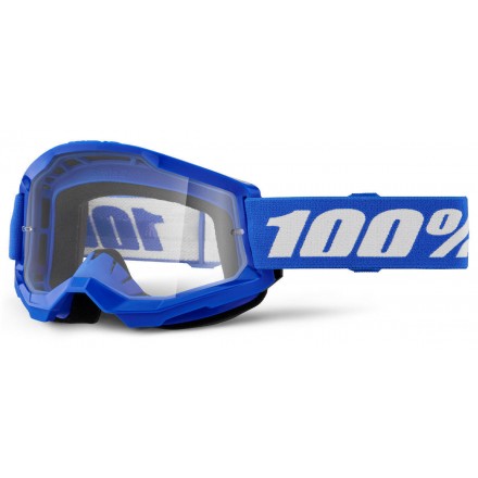 Lunettes 100% Strata 2 Bleues Ecran incolore Enduro Box