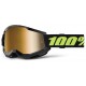 Lunettes 100% Strata 2 Noires Ecran Mirror Gold Enduro Box