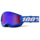 Lunettes 100% Strata 2 Noires Ecran Mirror Rouge/Bleu Enduro Box