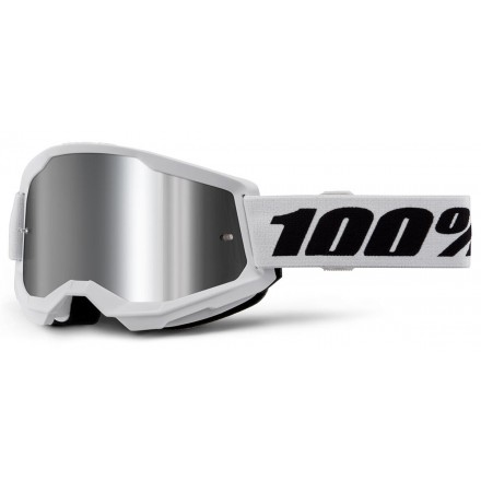 Lunettes 100% Strata 2 Noires Ecran Mirror Silver Enduro Box