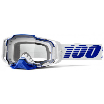 Lunettes 100% Armega Bleues Ecran Clair Enduro Box