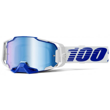 Lunettes 100% Armega Bleues Ecran Mirror Bleu Enduro Box