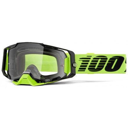 Lunettes 100% Armega Jaunes Fluo Ecran Clair Enduro Box