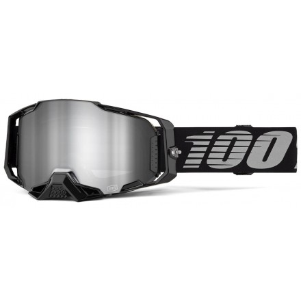 Lunettes 100% Armega Noires Ecran Mirror Silver Enduro Box