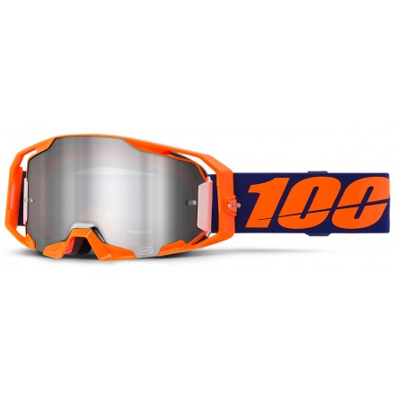 Lunettes 100% ARmatic Oranges Ecran Mirror Silver Enduro Box