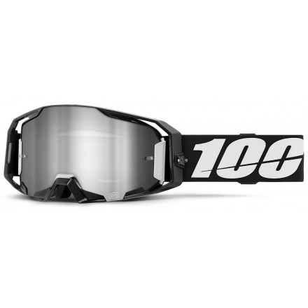 Lunettes 100% ARmatic Noires Ecran Mirror Silver Enduro Box