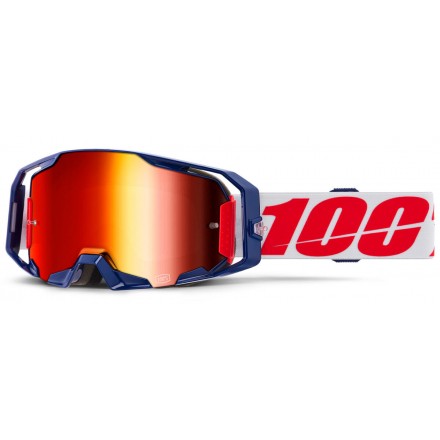 Lunettes 100% ARmatic Mach Z Ecran Mirror Rouge Enduro Box