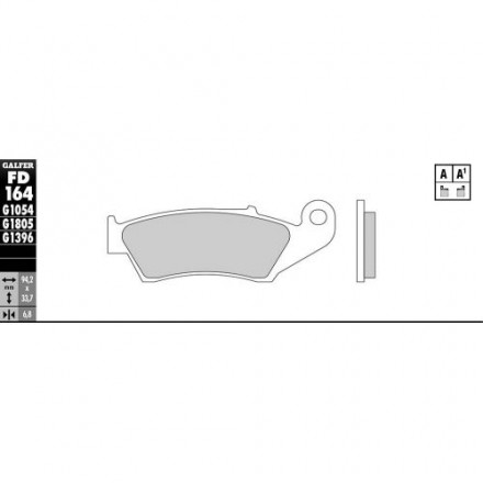 Plaquettes de Frein Avant GALFER G1396 Sintered Beta/GasGas/Rieju/Yam Enduro Box