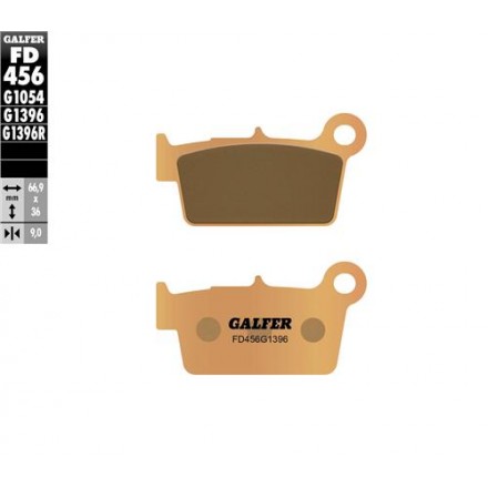 Plaquettes de Frein Arrière GALFER G1396 Sintered Nissin Beta/GG/Rieju/TM/Yam Enduro Box