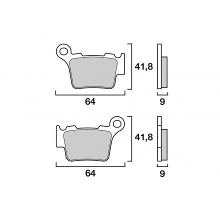 Plaquettes de Frein Arrière BREMBO SX Brembo/Braktec Sherco/KTM/HVA/Gasgas Enduro Box