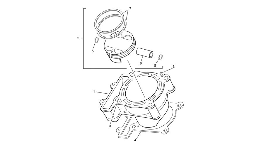 cylindre [250 SEF-F 4T FACTORY [2025 [Enduro]]]