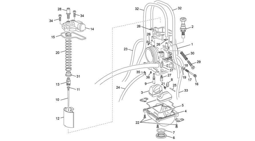 carburateur  keihin pwk 36 [125 SE FACTORY [2025 [Enduro]]]