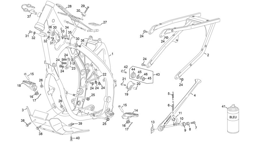 cadre [500 SEF-F 4T FACTORY [2025 [Enduro]]]