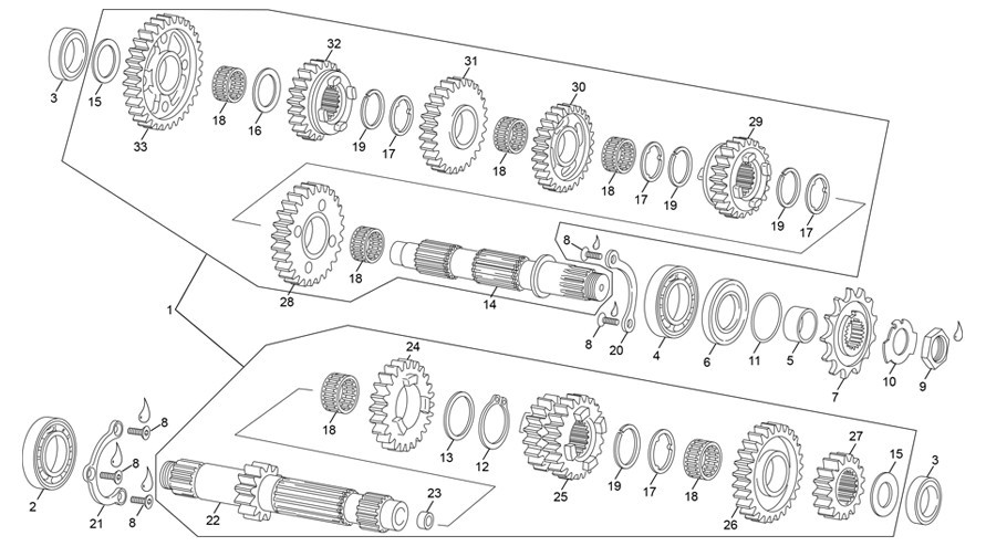 boite de vitesse [500 SEF-F 4T FACTORY [2025 [Enduro]]]