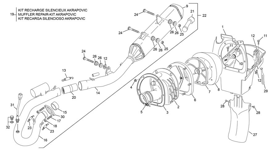 boite à air - echappement [300 SEF REPLICA MACDONALD [2024 [Enduro]]]