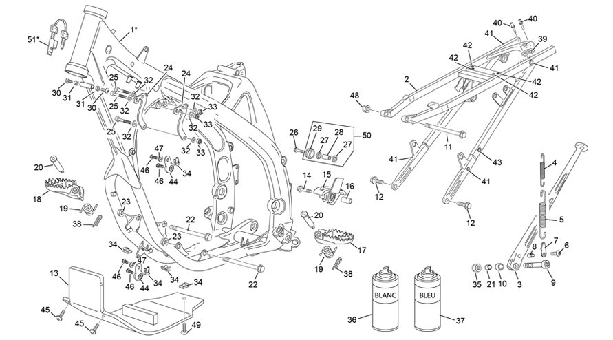 cadre [250 SE FACTORY [2022 [Enduro]]]