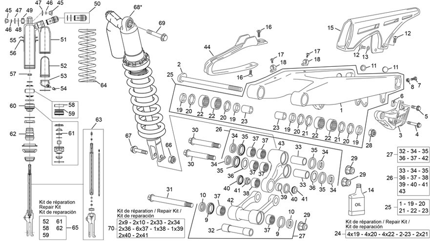 amortisseur - bras oscillant [250 SE FACTORY [2022 [Enduro]]]