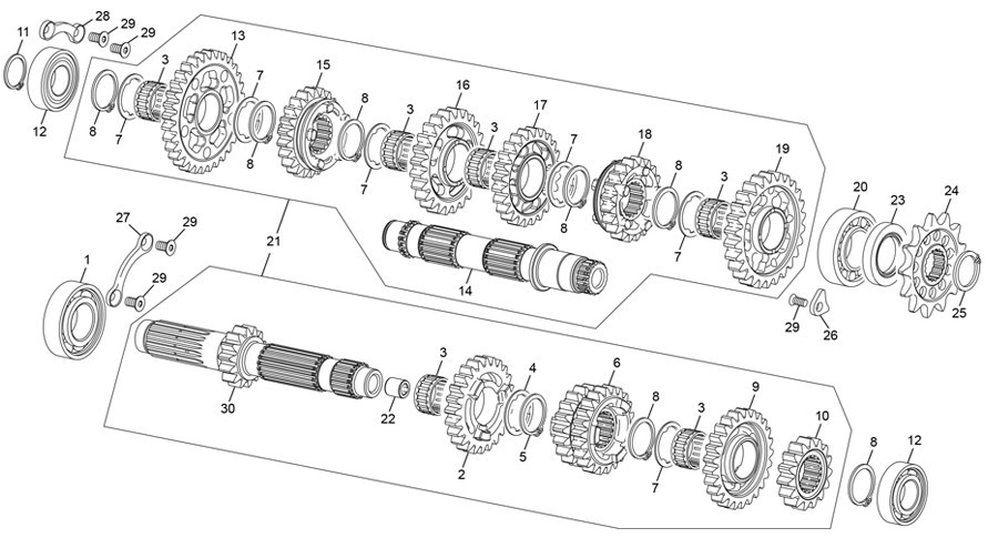 boite de vitesse [250 SE FACTORY [2022 [Enduro]]]