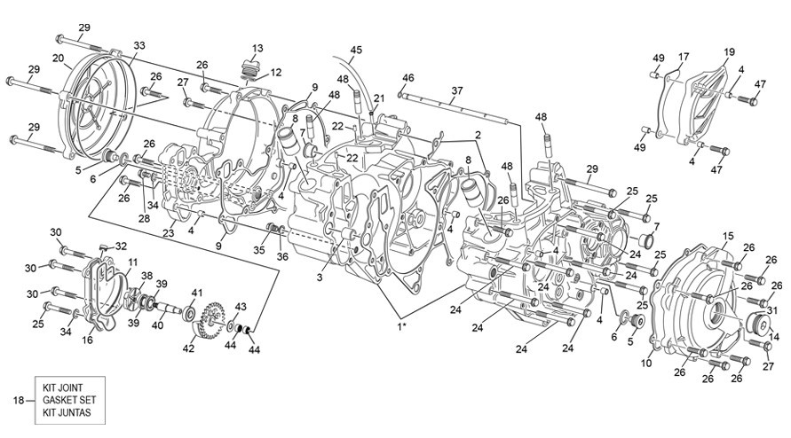 groupe carters [250 SE FACTORY [2022 [Enduro]]]