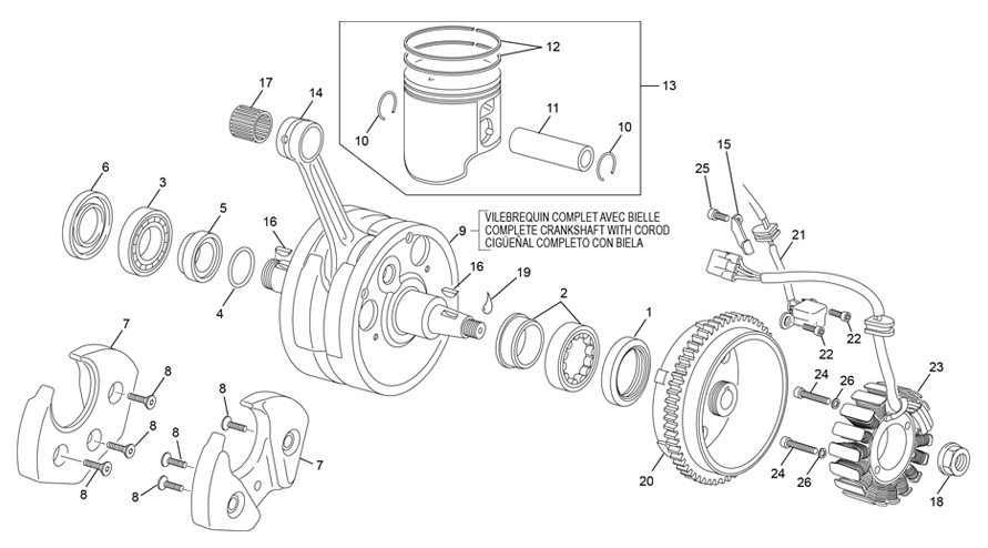 vilebrequin assemblé [250 SE RACING [2022 [Enduro]]]