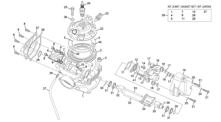 cylindre - culasse [250 SE RACING [2022 [Enduro]]]