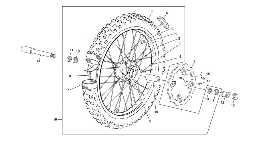 roue avant [250 SEF FACTORY [2022 [Enduro]]]