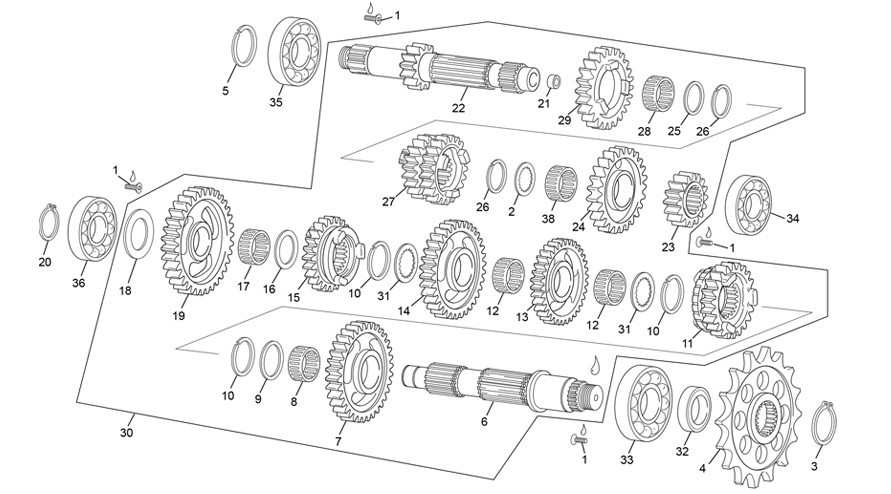 boite de vitesse [250 SEF FACTORY [2022 [Enduro]]]