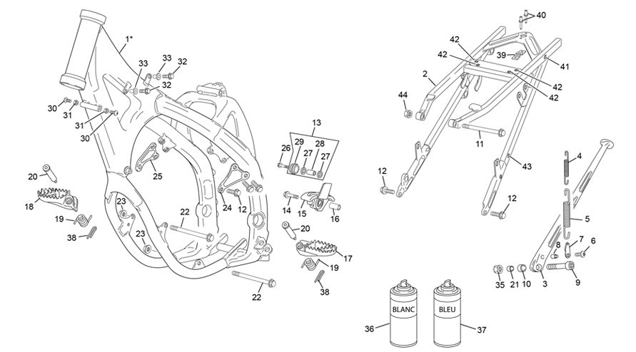 cadre [300 SEF RACING [2022 [Enduro]]]