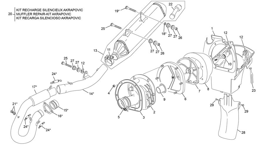 boite à air - echappement [450 SEF FACTORY [2022 [Enduro]]]