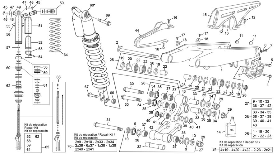 amortisseur - bras oscillant [125 SE FACTORY [2022 [Enduro]]]