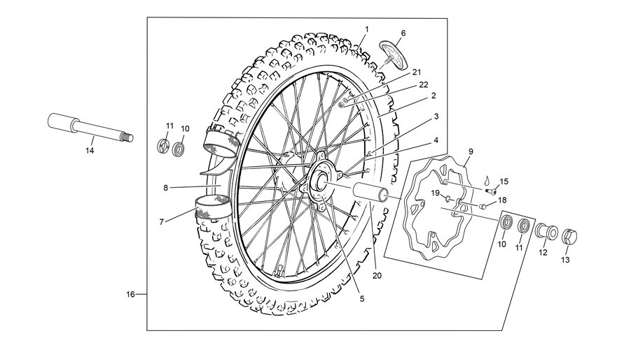 roue avant [125 SE FACTORY [2022 [Enduro]]]