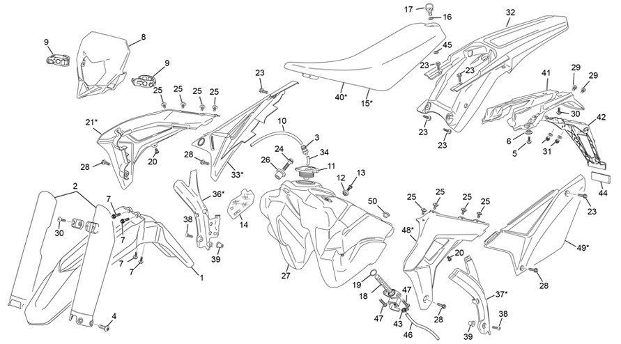 plastiques [125 SE FACTORY [2022 [Enduro]]]