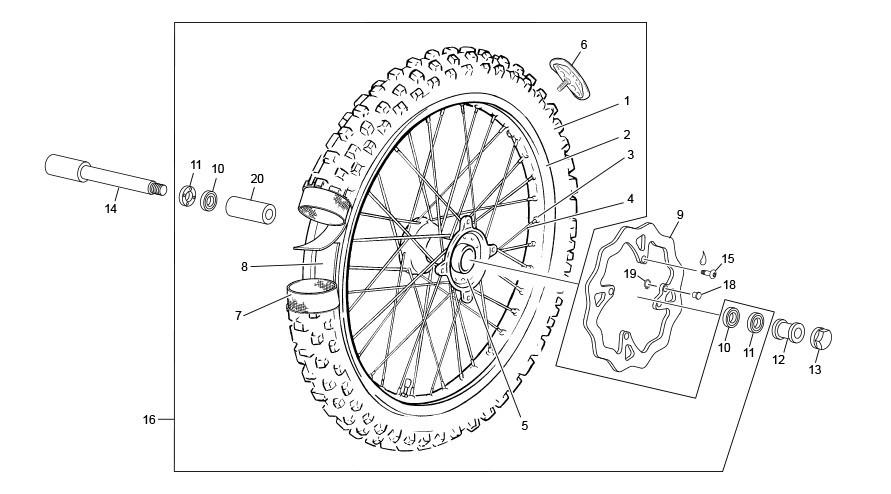 roue avant [500 SEF FACTORY [2022 [Enduro]]]