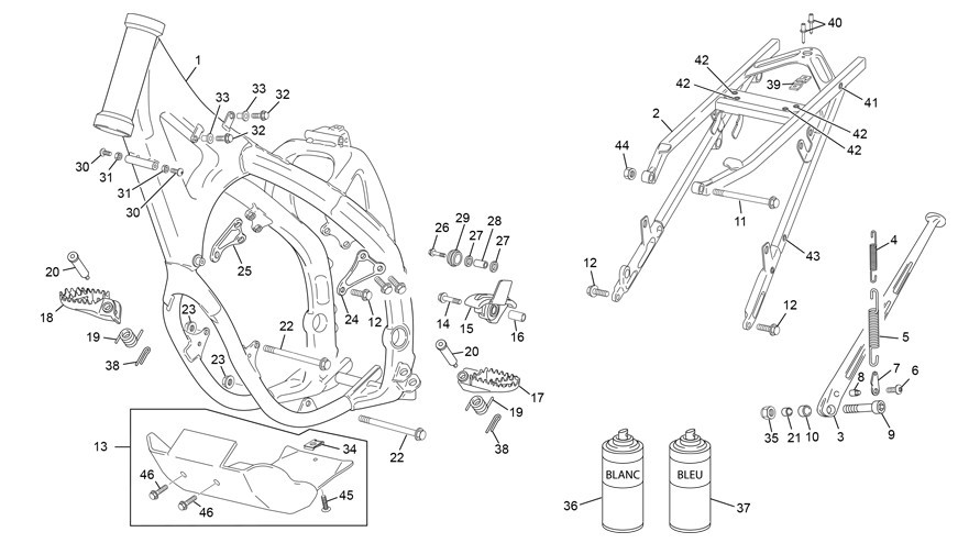 cadre [250 SEF FACTORY [2020 [Enduro]]]