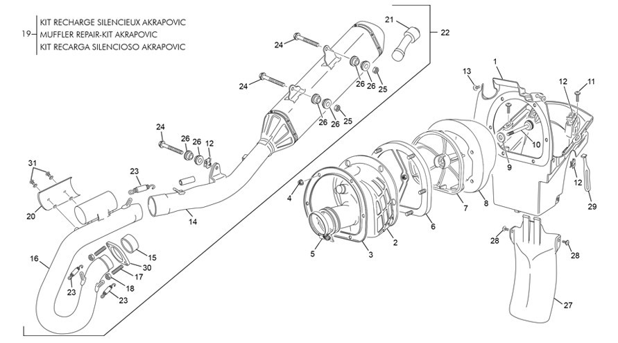 boite à air - echappement [250 SEF FACTORY [2020 [Enduro]]]