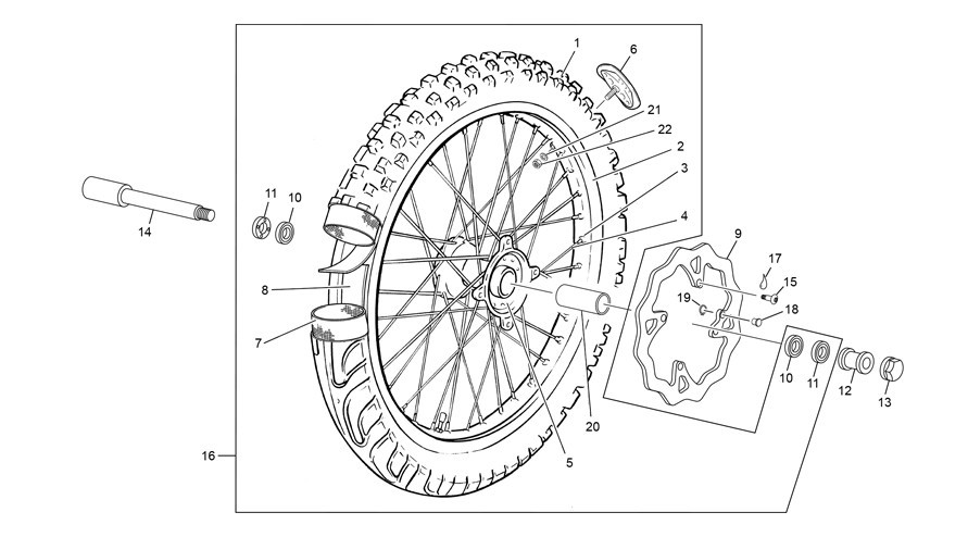 roue avant [250 SEF FACTORY [2020 [Enduro]]]