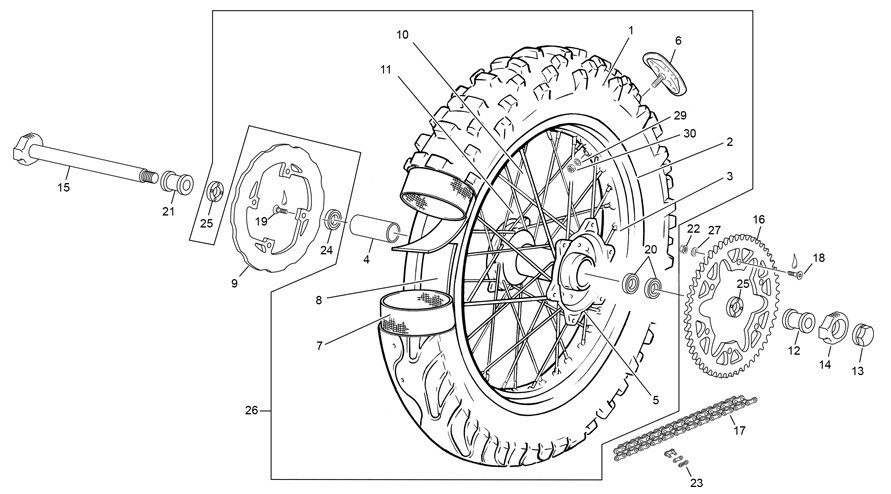 roue arrière [250 SEF FACTORY [2020 [Enduro]]]