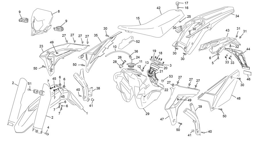 plastiques [250 SEF FACTORY [2020 [Enduro]]]