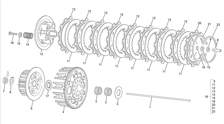 embrayage [250 SEF FACTORY [2020 [Enduro]]]