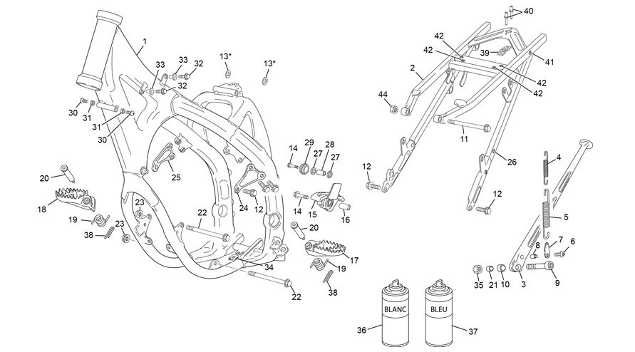 cadre [450 SEF-R RACING [2020 [Enduro]]]