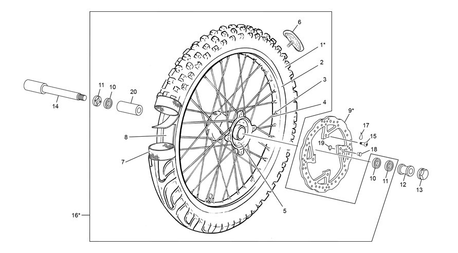 roue avant [450 SEF-R RACING [2020 [Enduro]]]